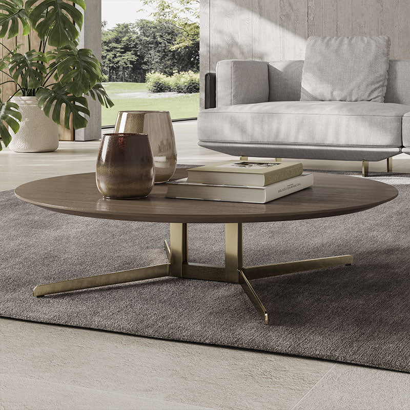 CAMPUS Square low coffee table with marble top