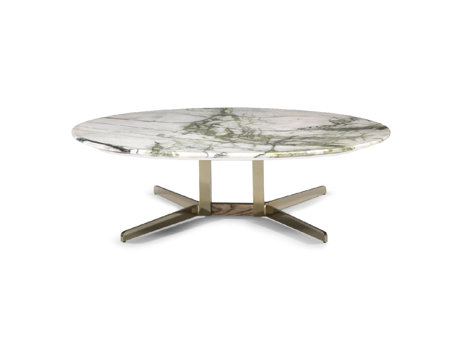 CAMPUS Square low coffee table with marble top