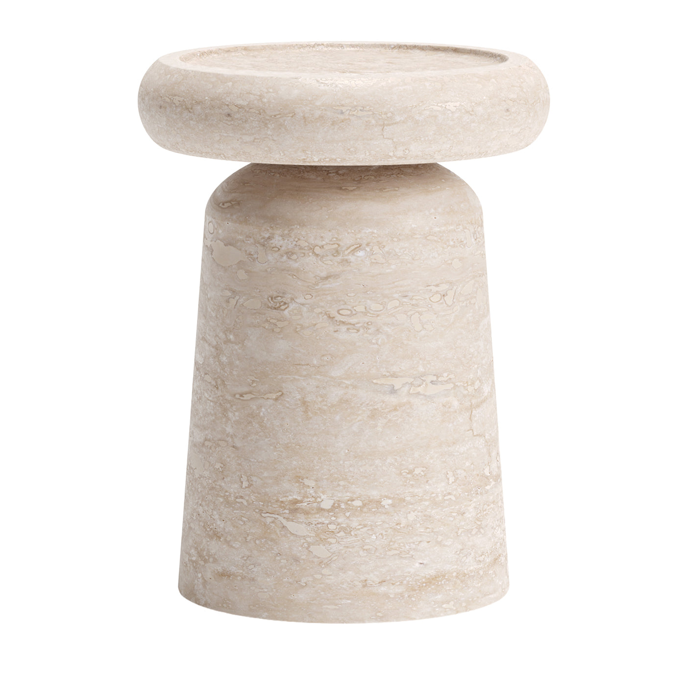 Nissa Travertine Side Table