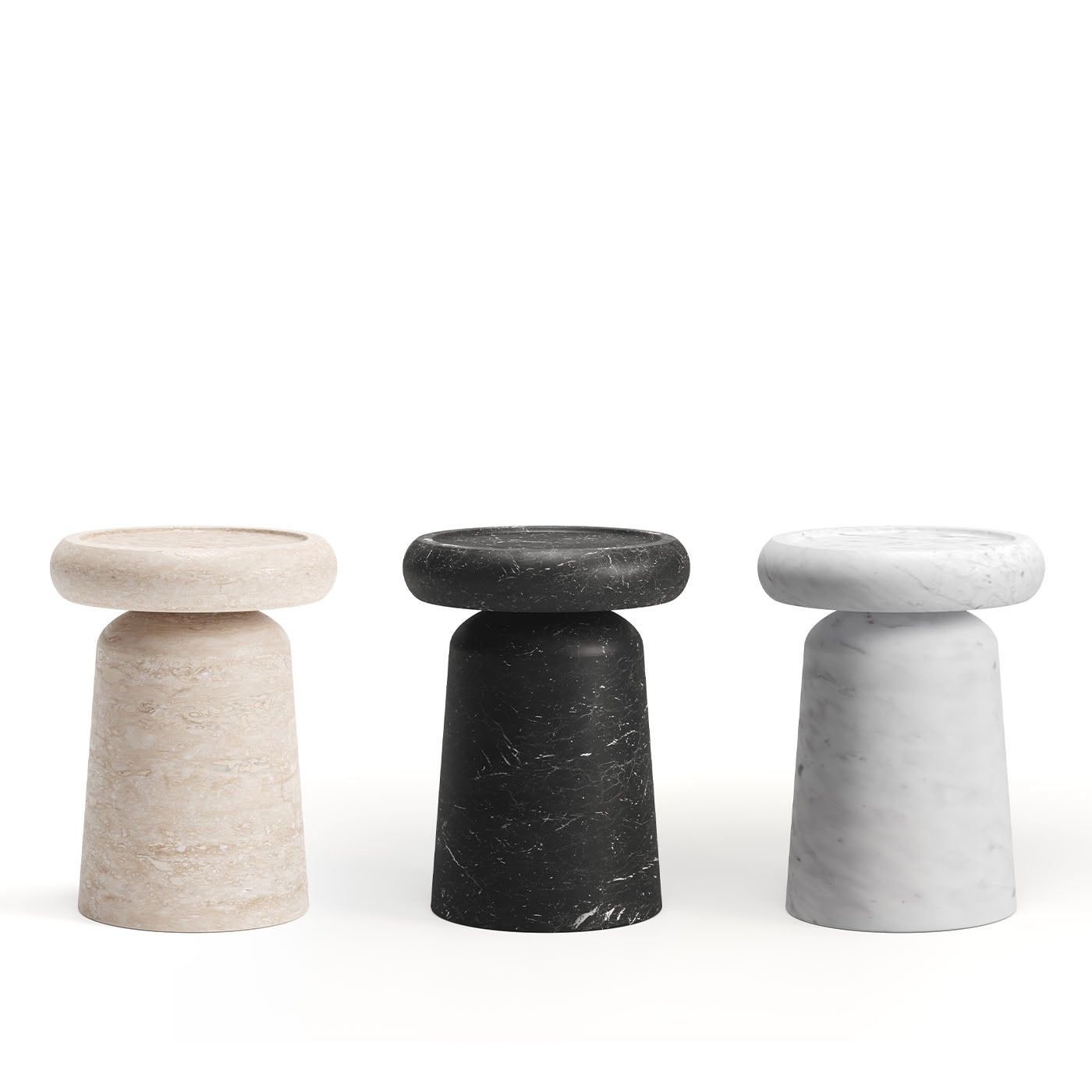 Nissa Travertine Side Table
