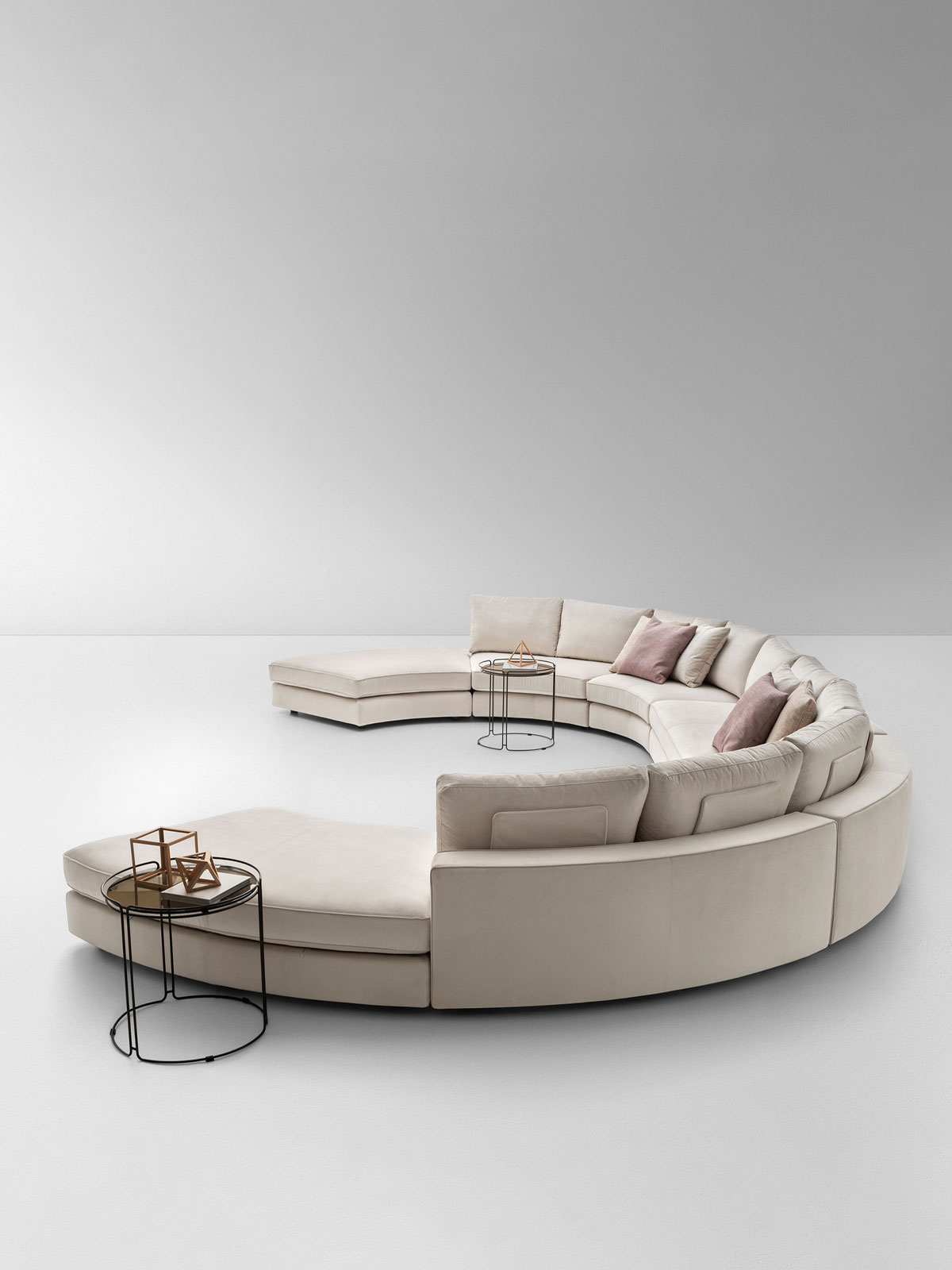 Loman Cuved Sectional Sofa