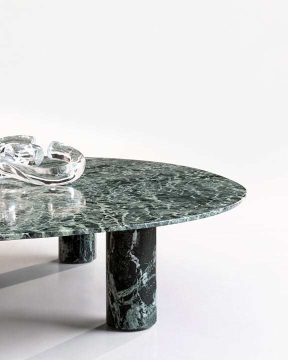 GLADSTONE Oval marble coffee table