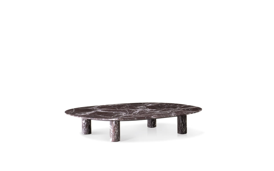 GLADSTONE Oval marble coffee table
