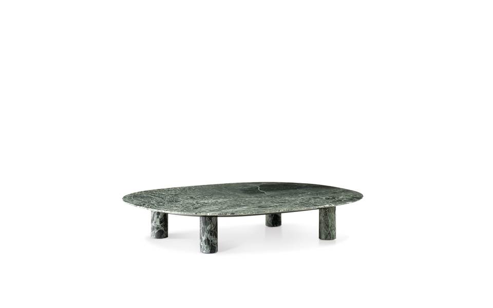 GLADSTONE Oval marble coffee table