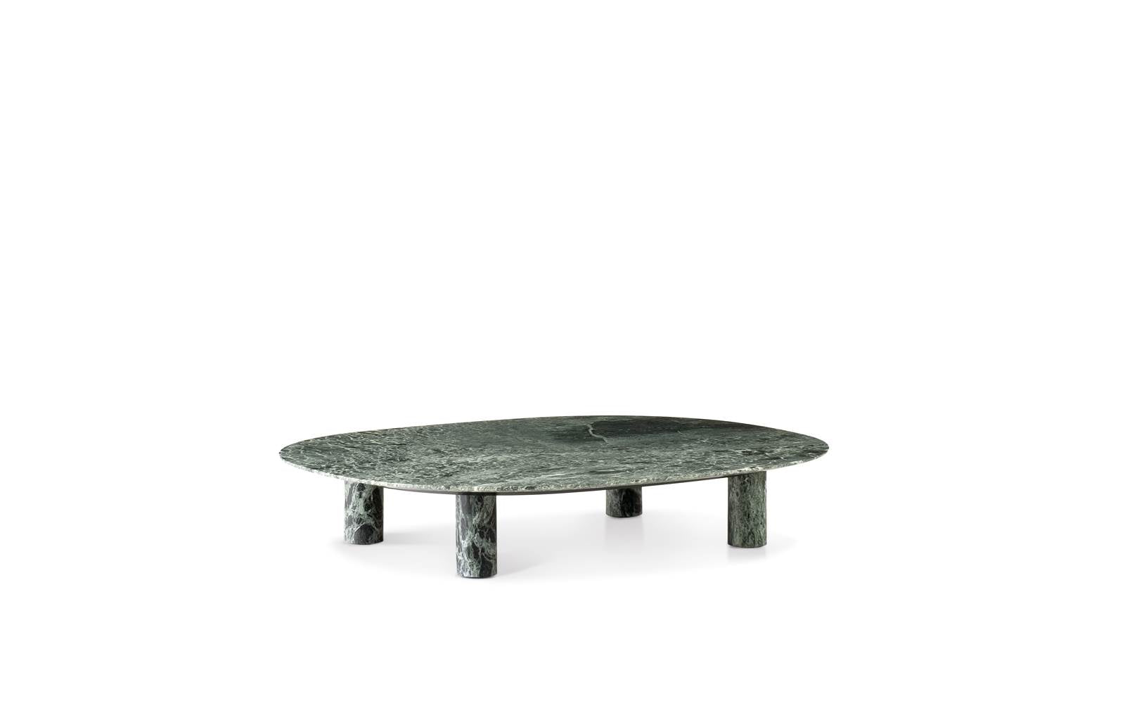 GLADSTONE Oval marble coffee table
