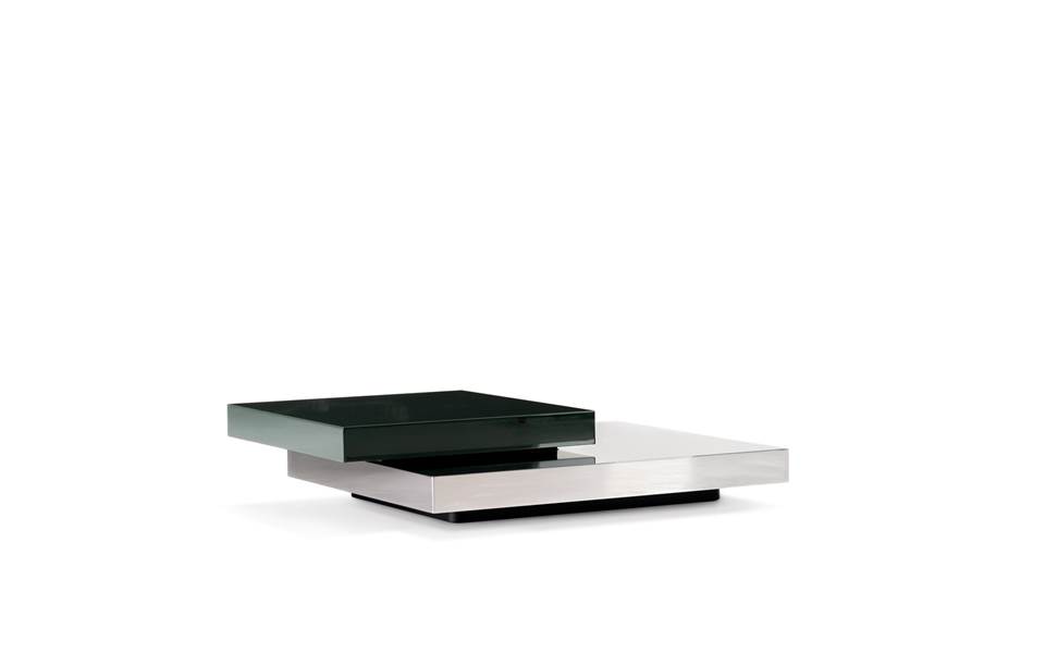 SOLID STEEL Low marble coffee table