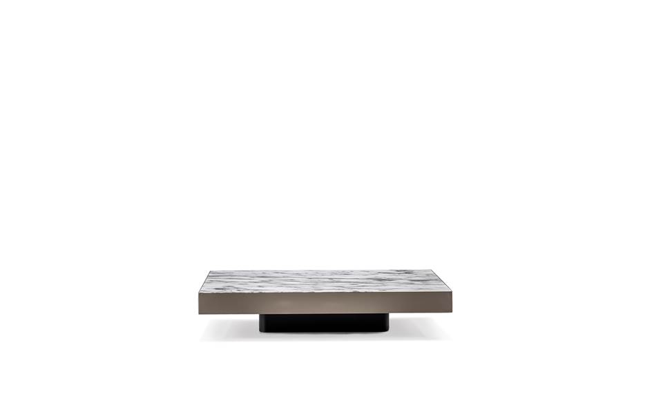 SOLID STEEL Low marble coffee table