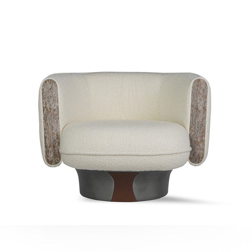 SUSPENCE Swivel armchair with armrests