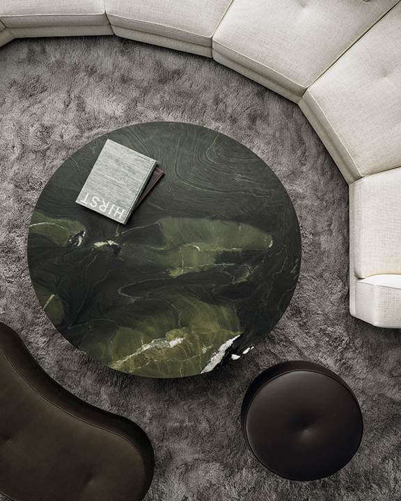 BRADY Round marble coffee table
