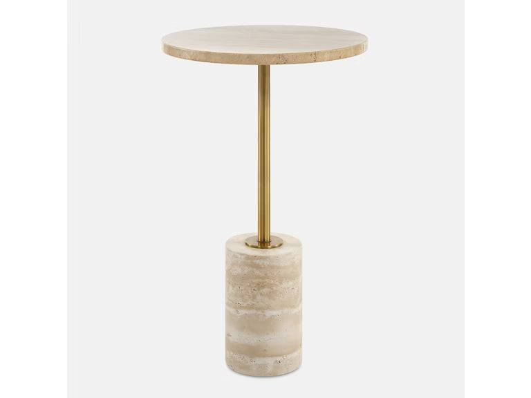 Malya Accent Table, Brass