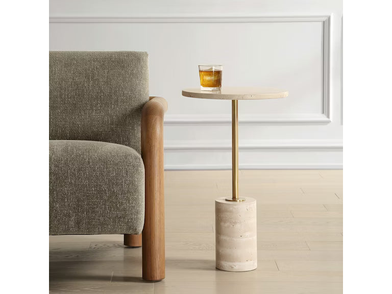 Malya Accent Table, Brass