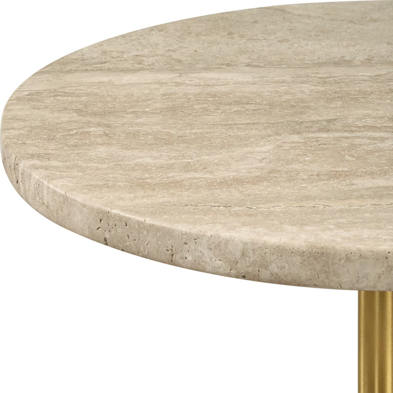 Malya Accent Table, Brass