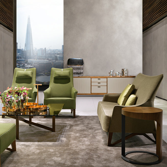 LING Oval wooden coffee table