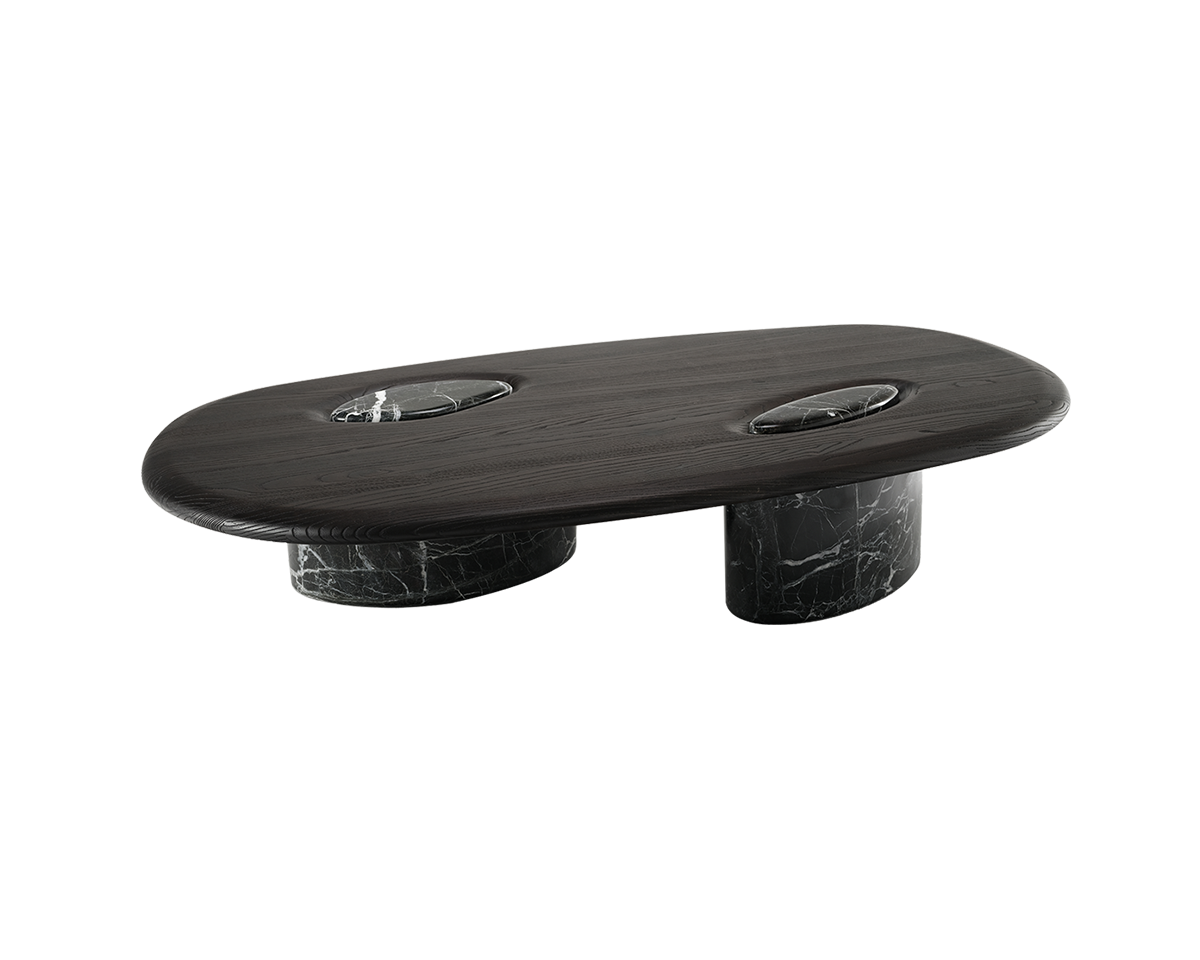 Rita Oak Marble Stub Coffee Table