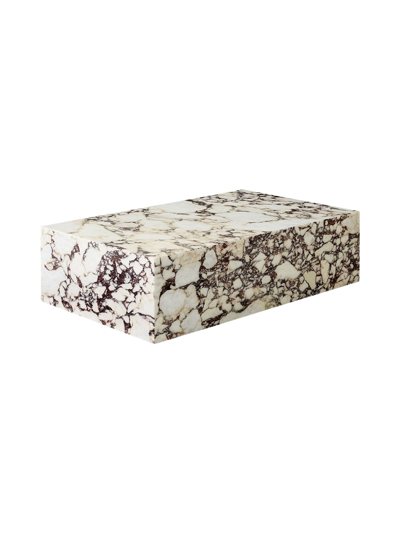 Copenhagen Calacatta Viola Marble Plinth Block Coffee Table