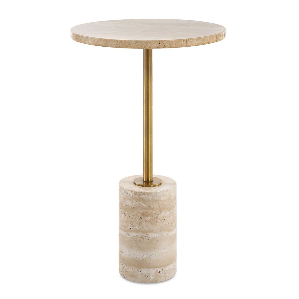 Malya Accent Table, Brass