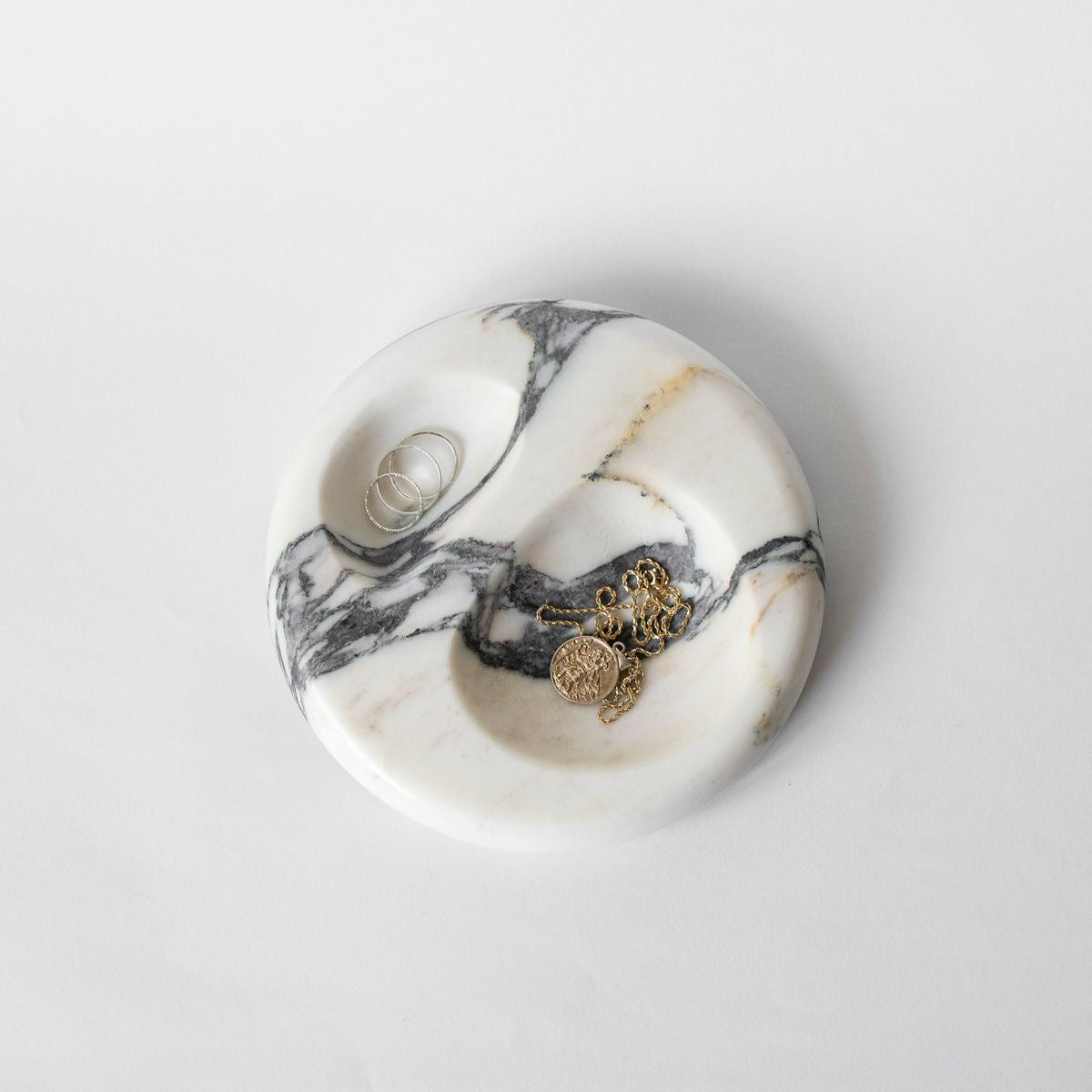 Dip Calacatta Viola Marble Jewellery Tray