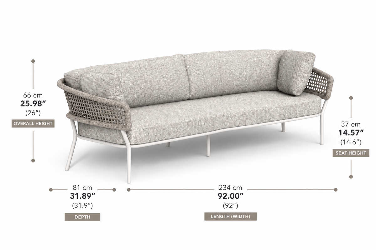 Moon Cord Sofa 3 Seater Outdoor