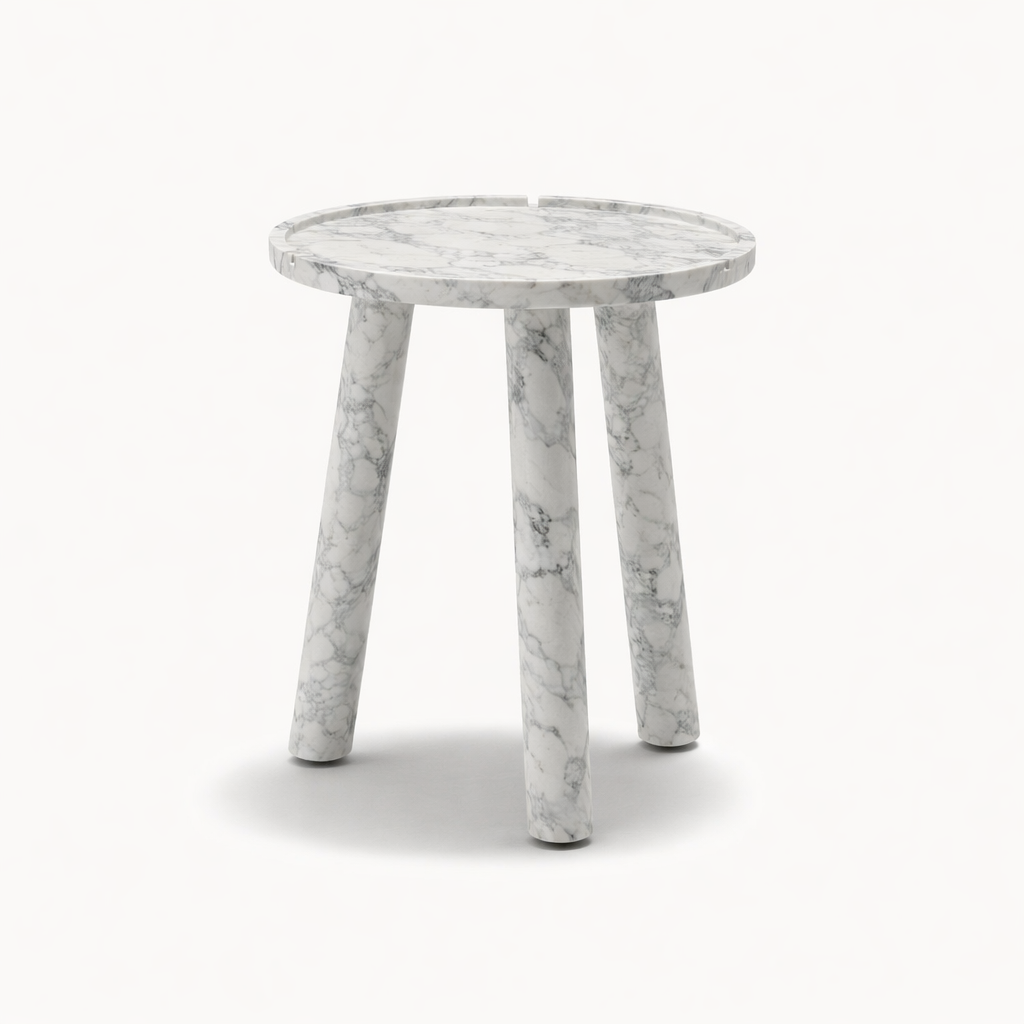 Bloom Stone Round Tall Side Table