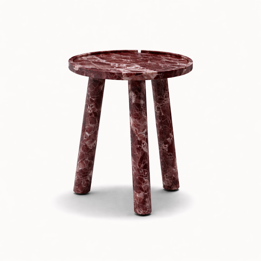 Bloom Stone Round Tall Side Table