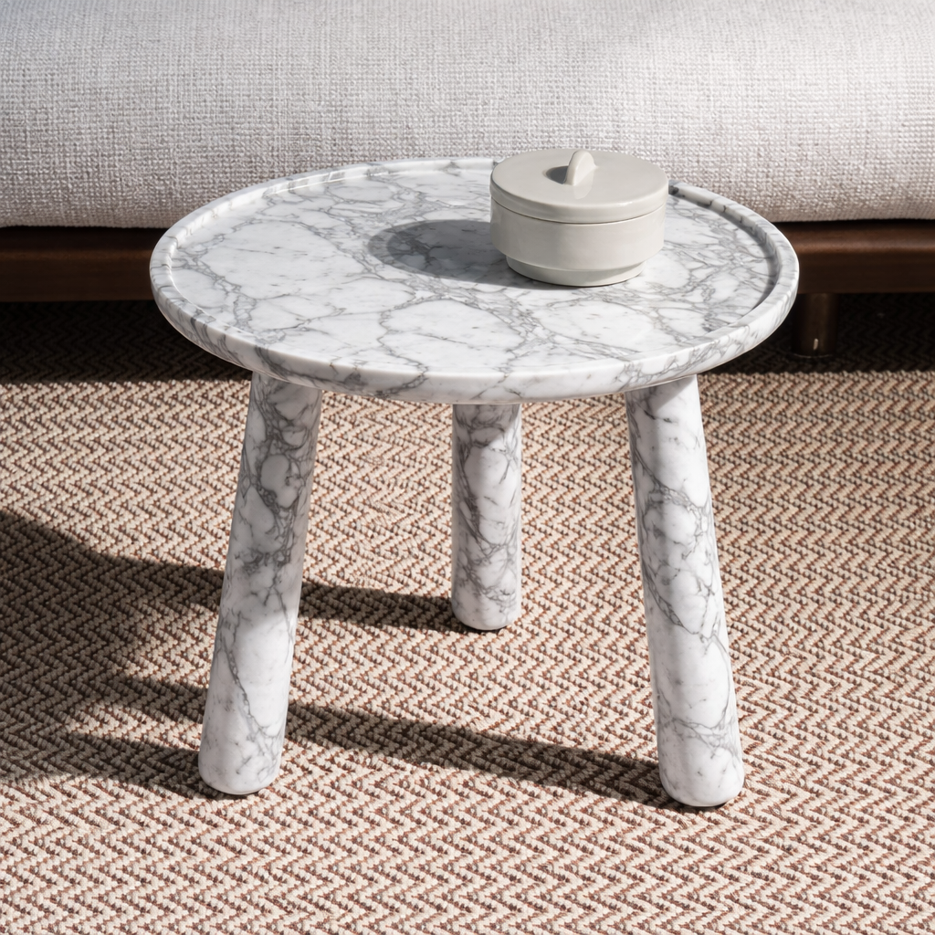Bloom Stone Round Medium Side Table