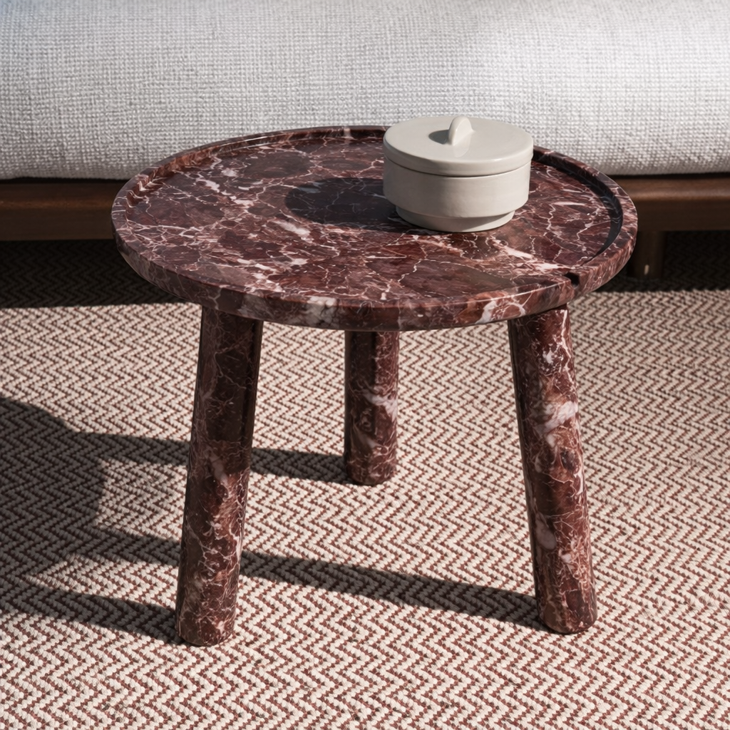 Bloom Stone Round Medium Side Table