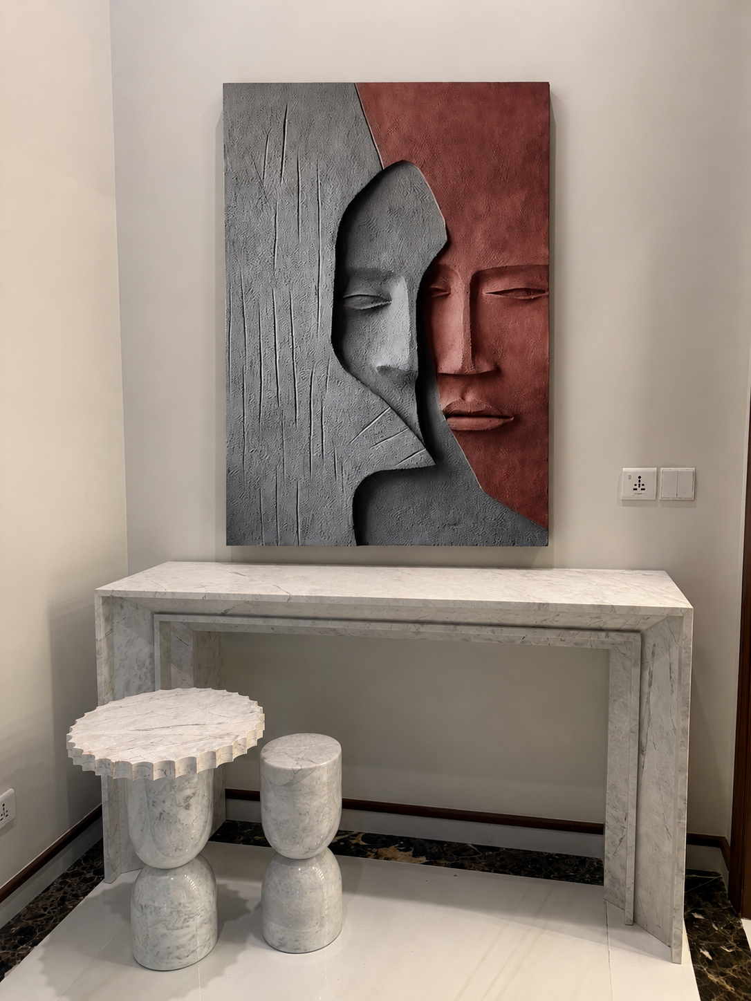Angelo Irish Calacatta Statuario Marble Console