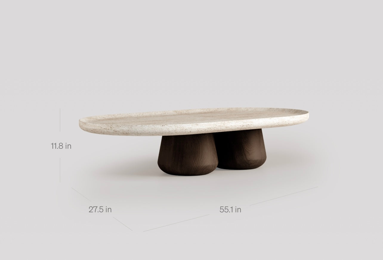 Bold Coffee Table Large - Travertine