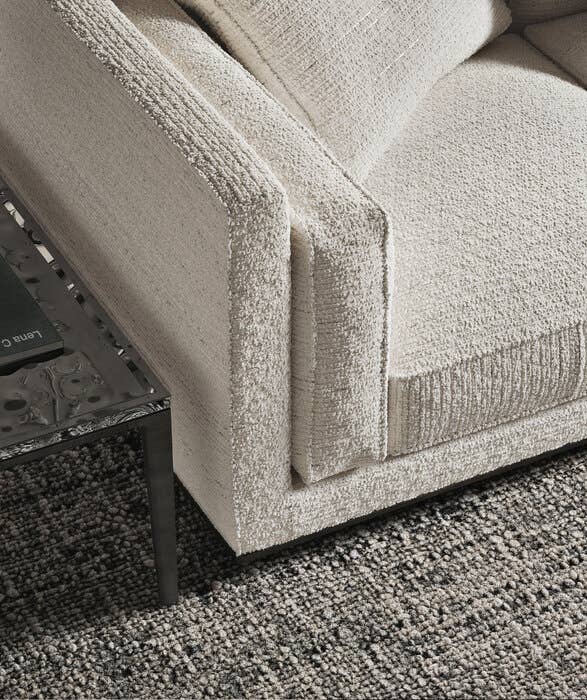 FLORIUS Fabric sofa with chaise longue