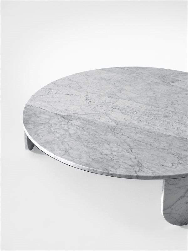 CLEMO Round travertine coffee table