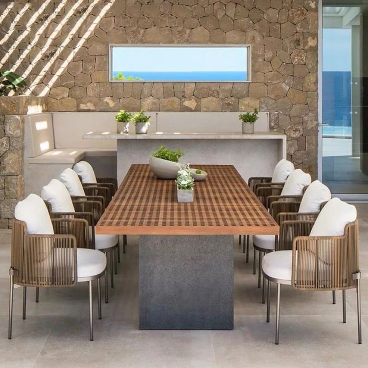 Minotti Quadrado Teak Table
