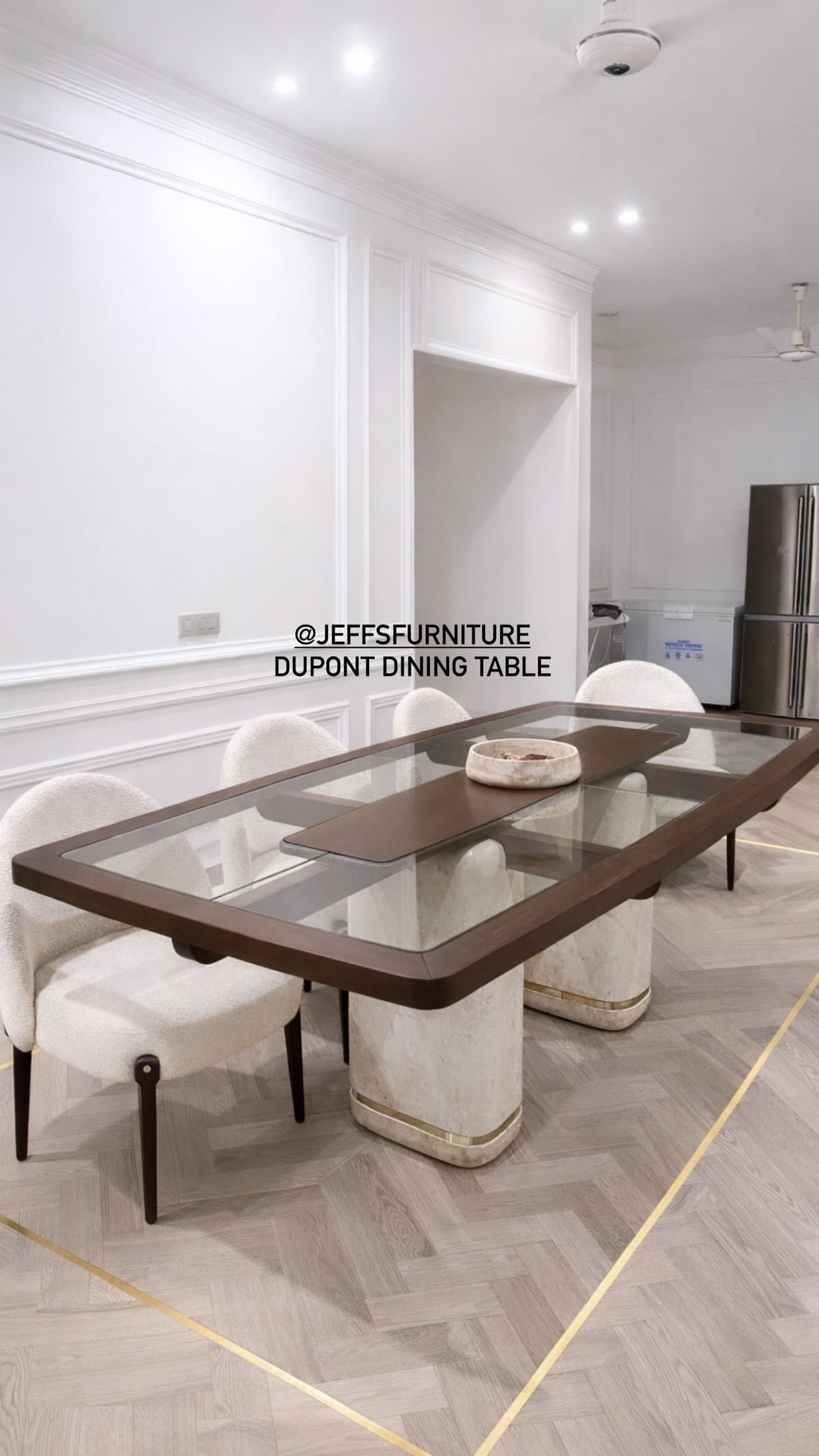 DuPont Marble Plinth Dining Table – Jeffsfurniture