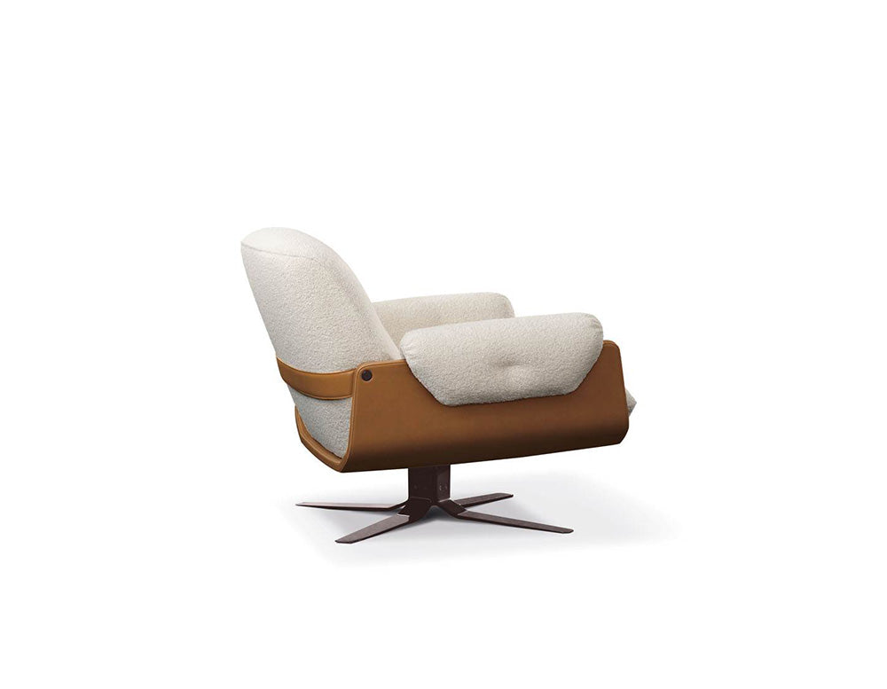 Laurel Swivel Lounge Armchair And Ottoman