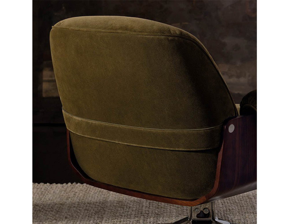 Laurel Swivel Lounge Armchair And Ottoman