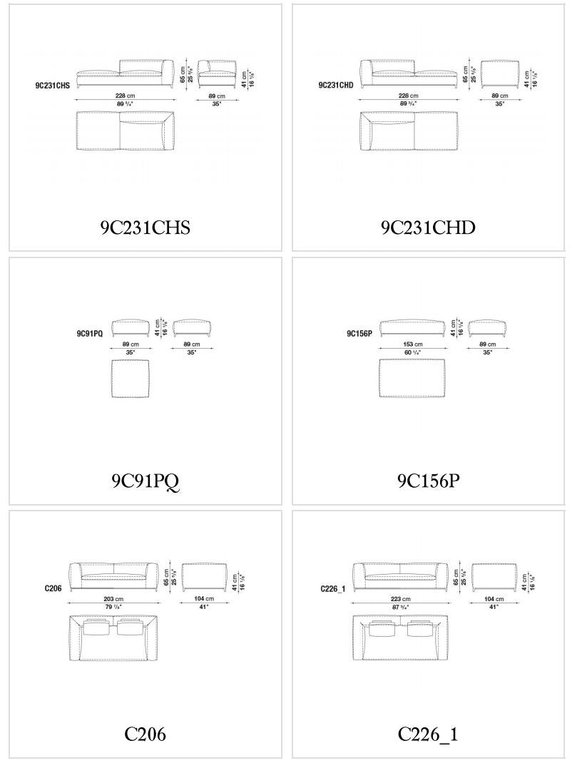 Michel Club Corner fabric sofa
