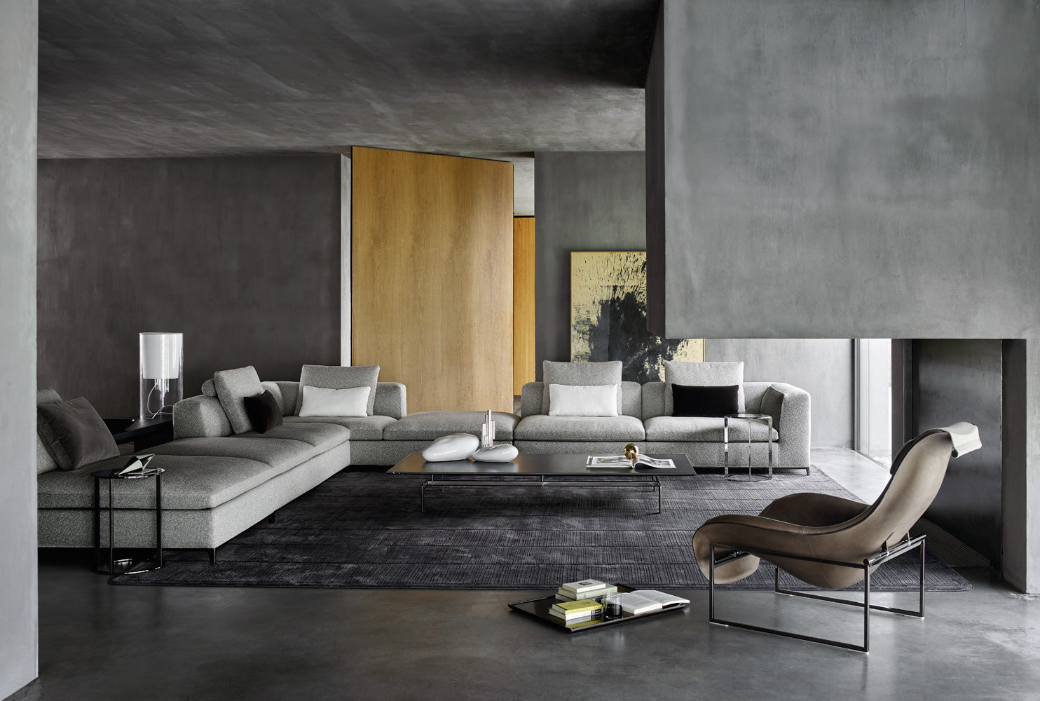 Michel Club Corner fabric sofa