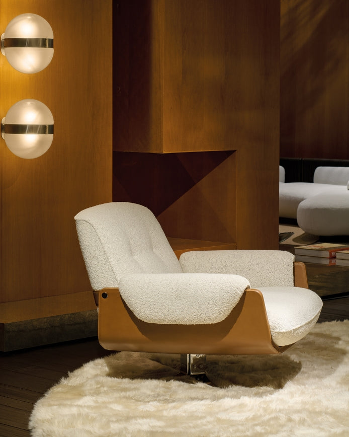 Laurel Swivel Lounge Armchair And Ottoman