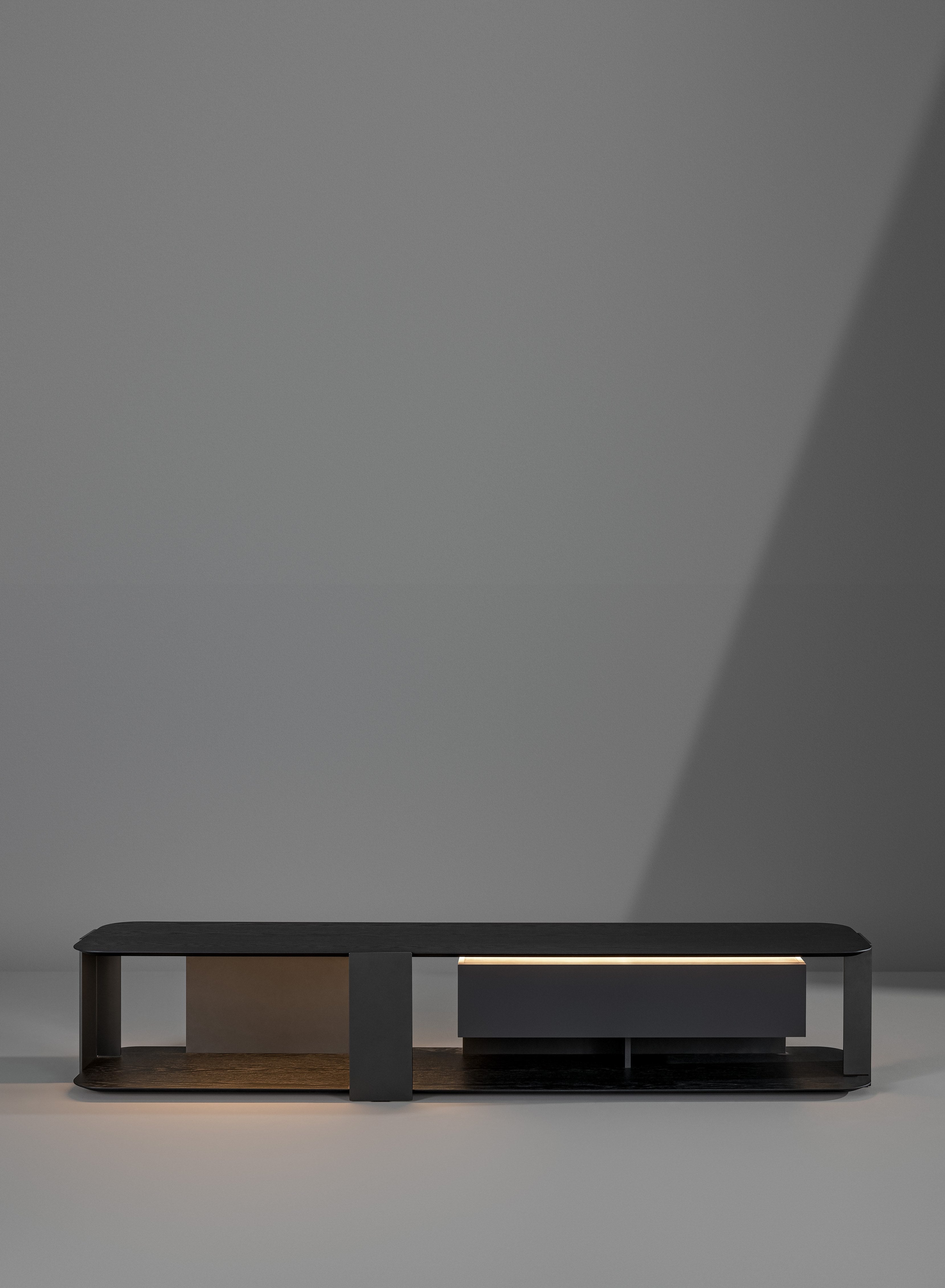 Paddle Low Wooden TV Cabinet