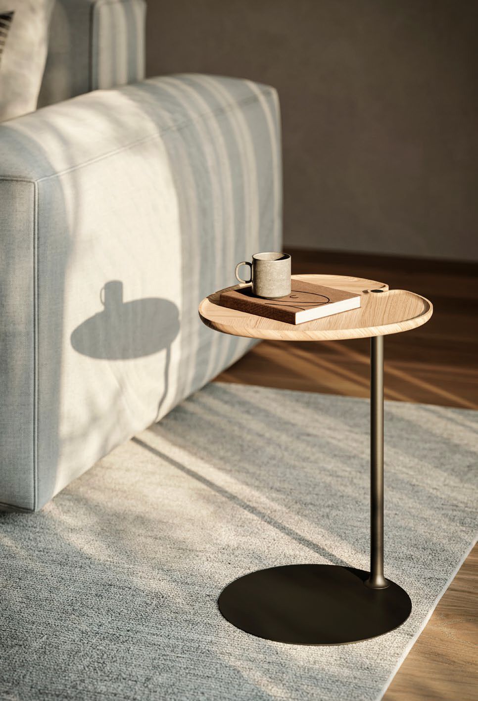 LEAF-1 Round wooden coffee table