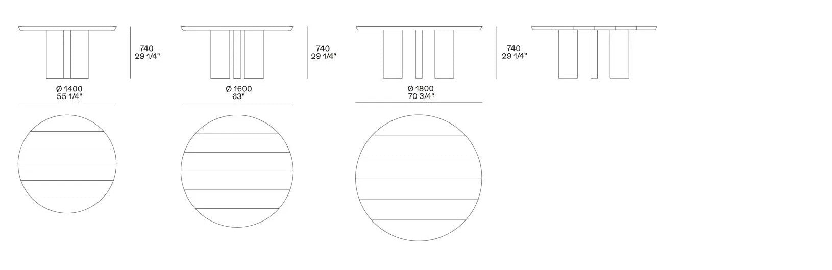 Adrien Round marble table