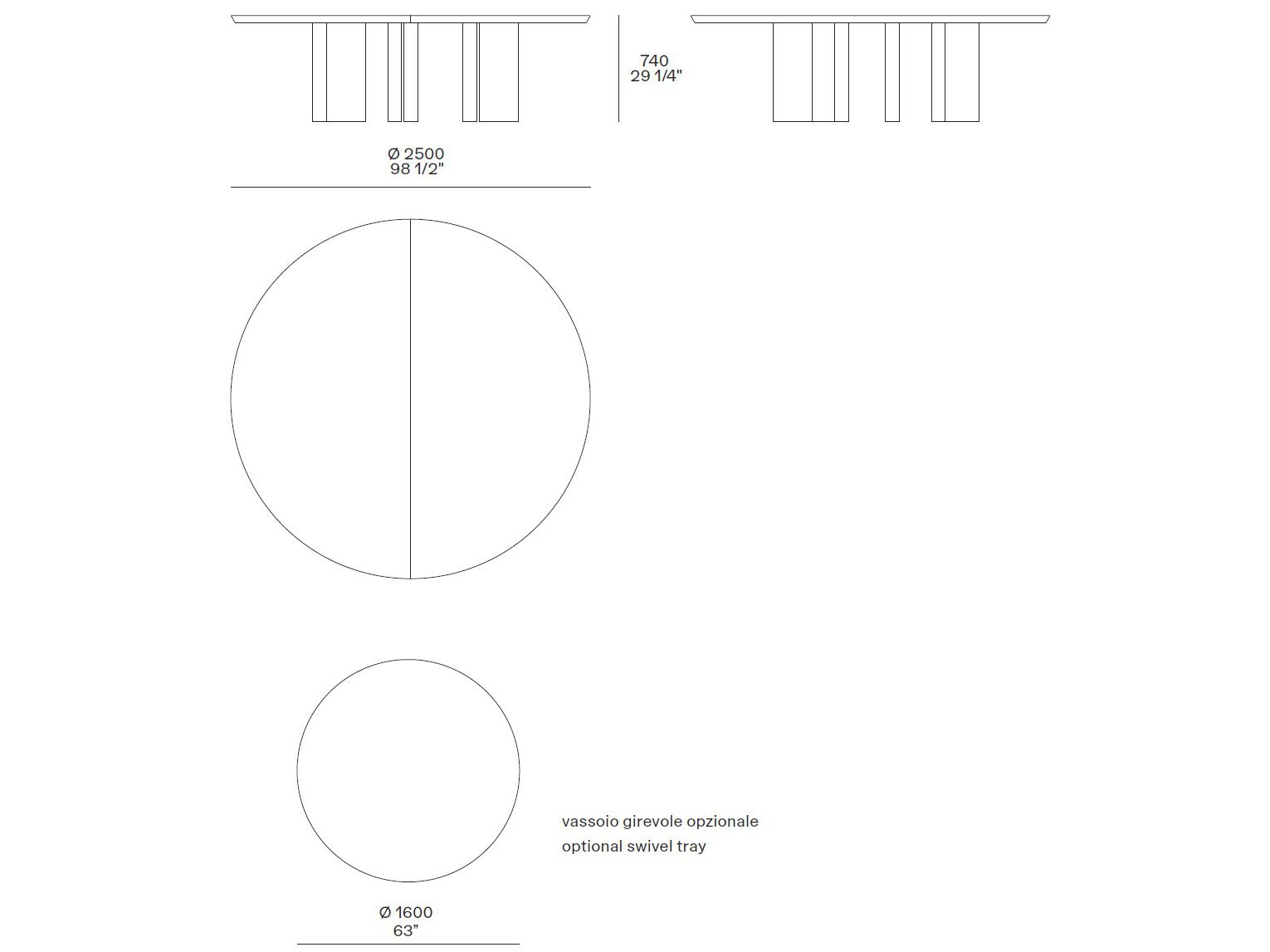 Adrien Round marble table