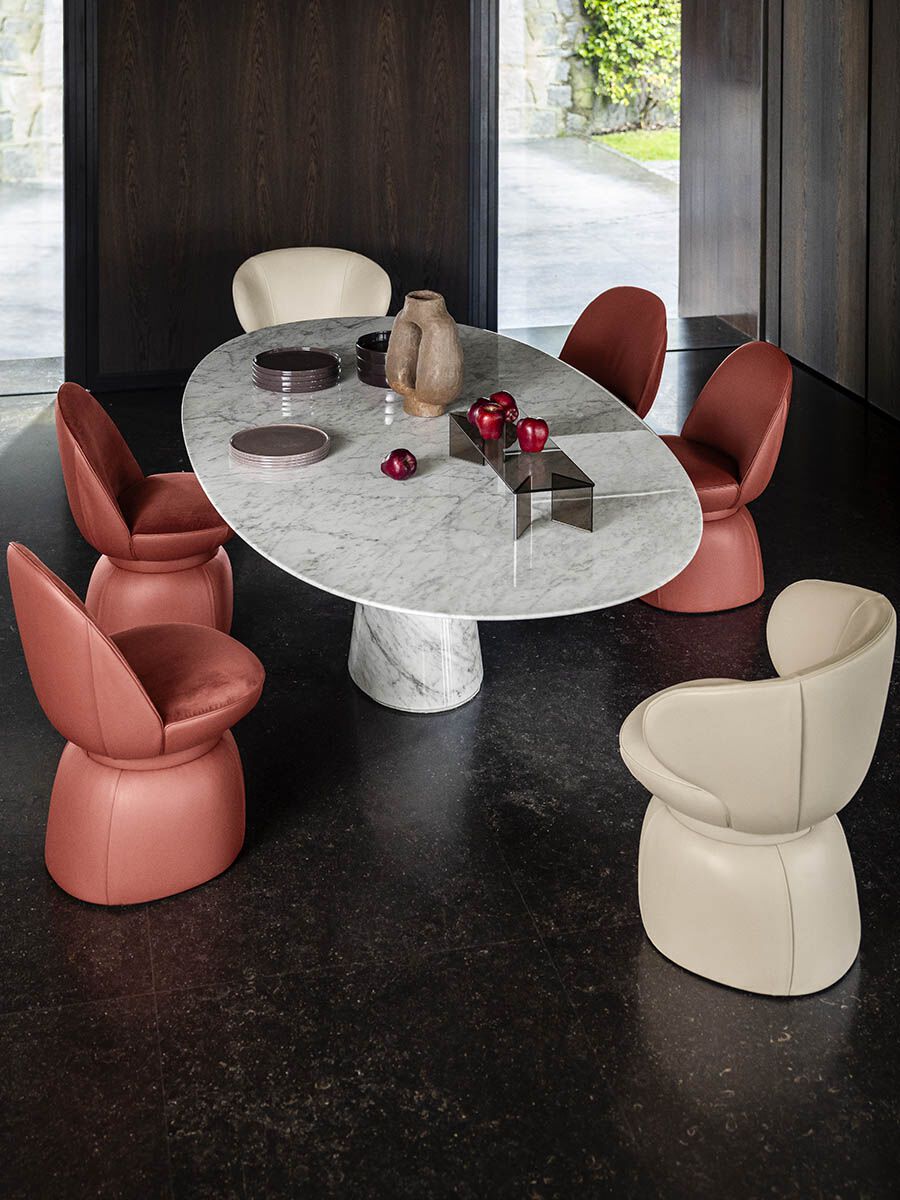 Mesa Ellipse Oval marble table