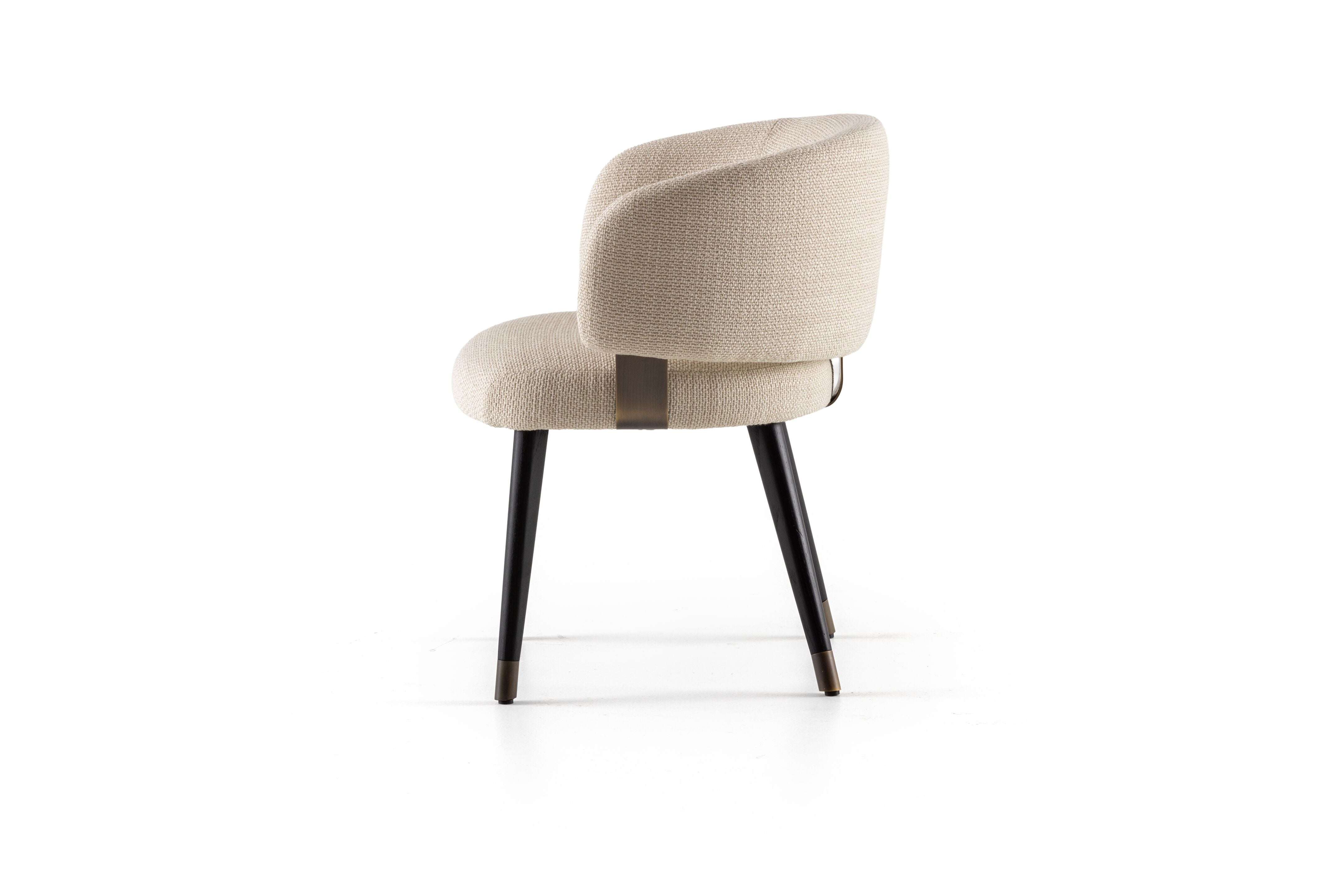 Rugiano Charlotte Upholstered Armchair with Wenge Base