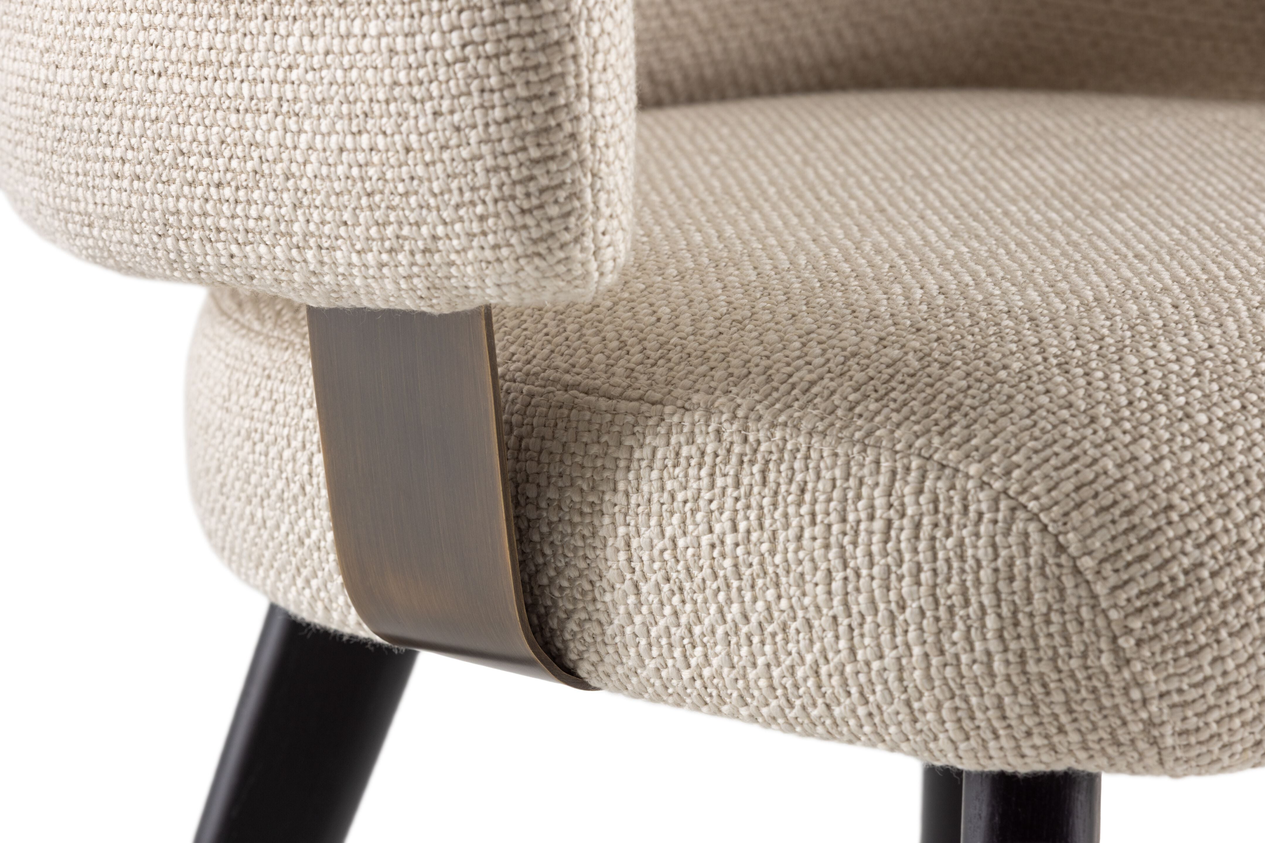 Rugiano Charlotte Upholstered Armchair with Wenge Base