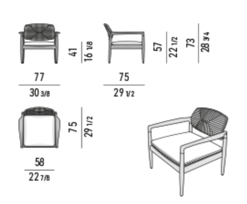Yoko Cord Outdoor Armchair