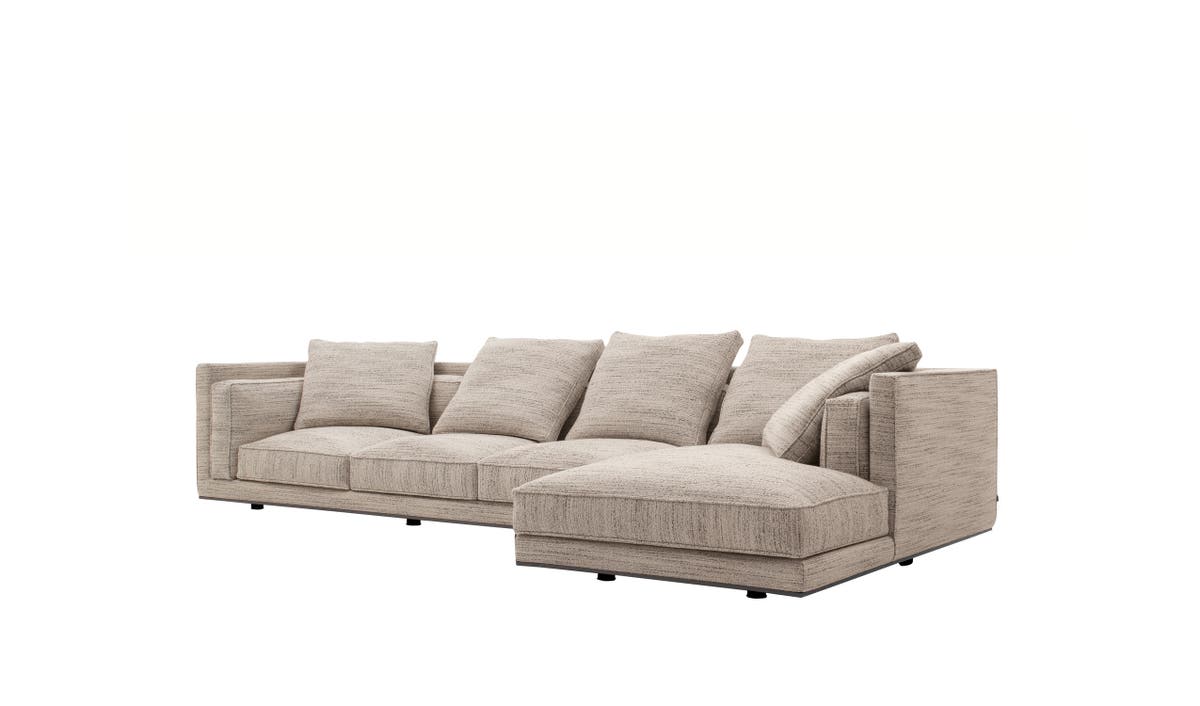 FLORIUS Fabric sofa with chaise longue