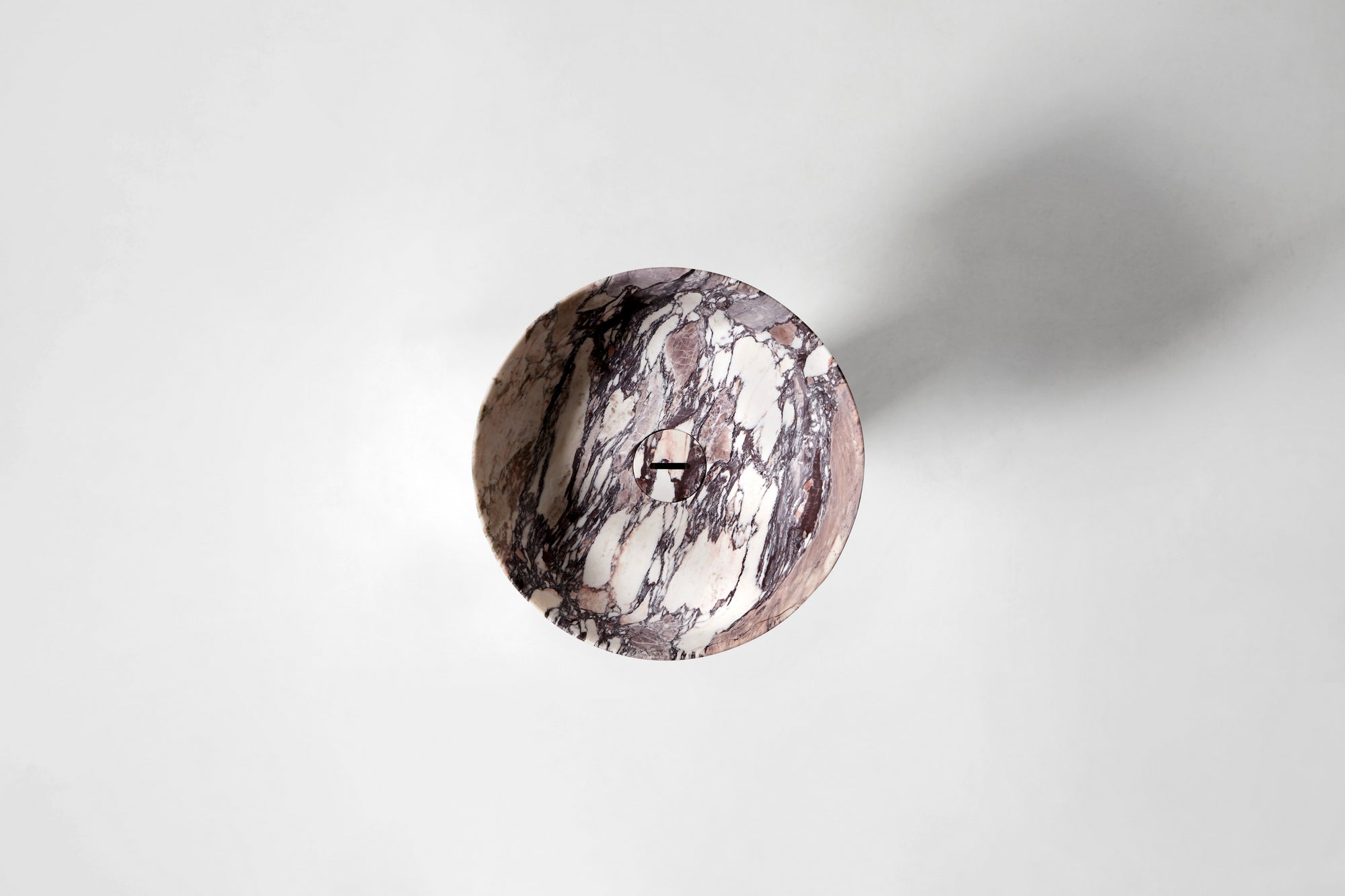 Round Calacatta Viola marble washbasin ALBUME112 + ALBUME21 by Antoniolupi_5