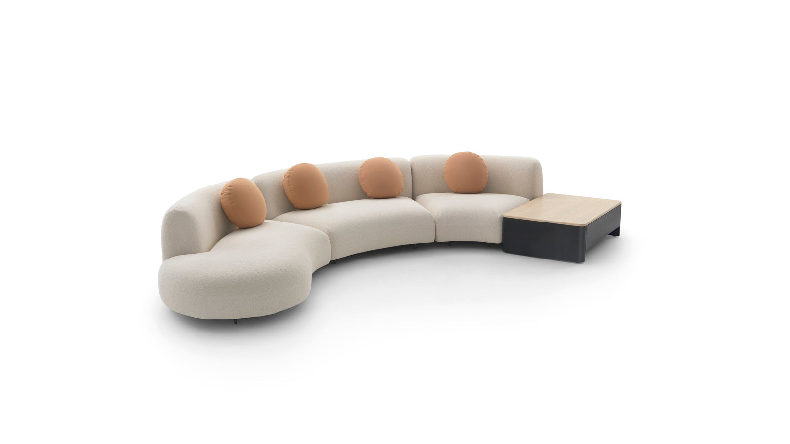Tokio Modular curved fabric sofa