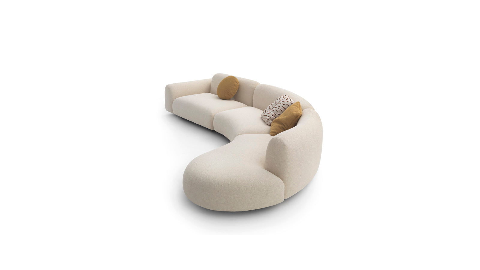 Tokio Modular curved fabric sofa