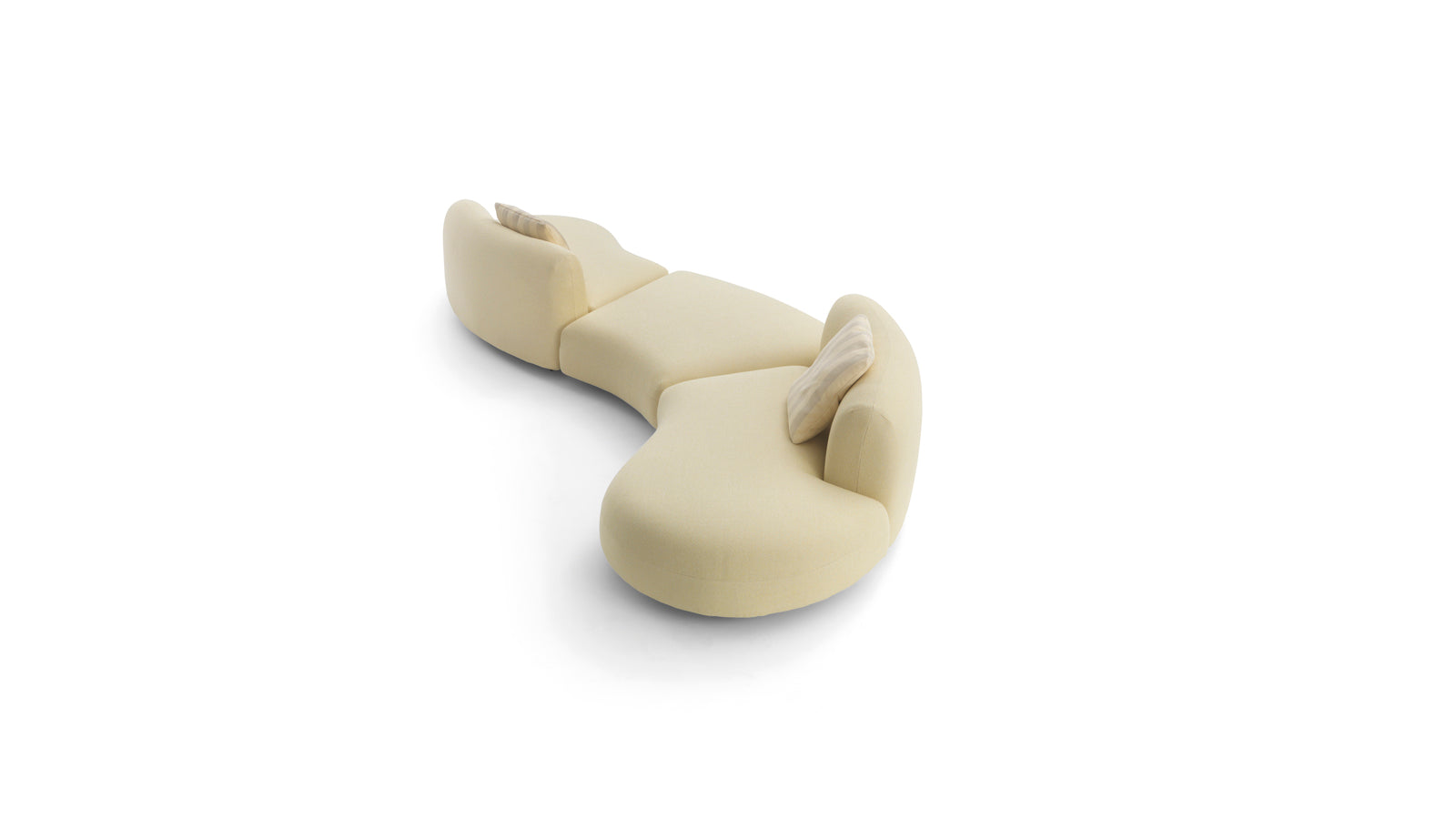 Tokio Modular curved fabric sofa